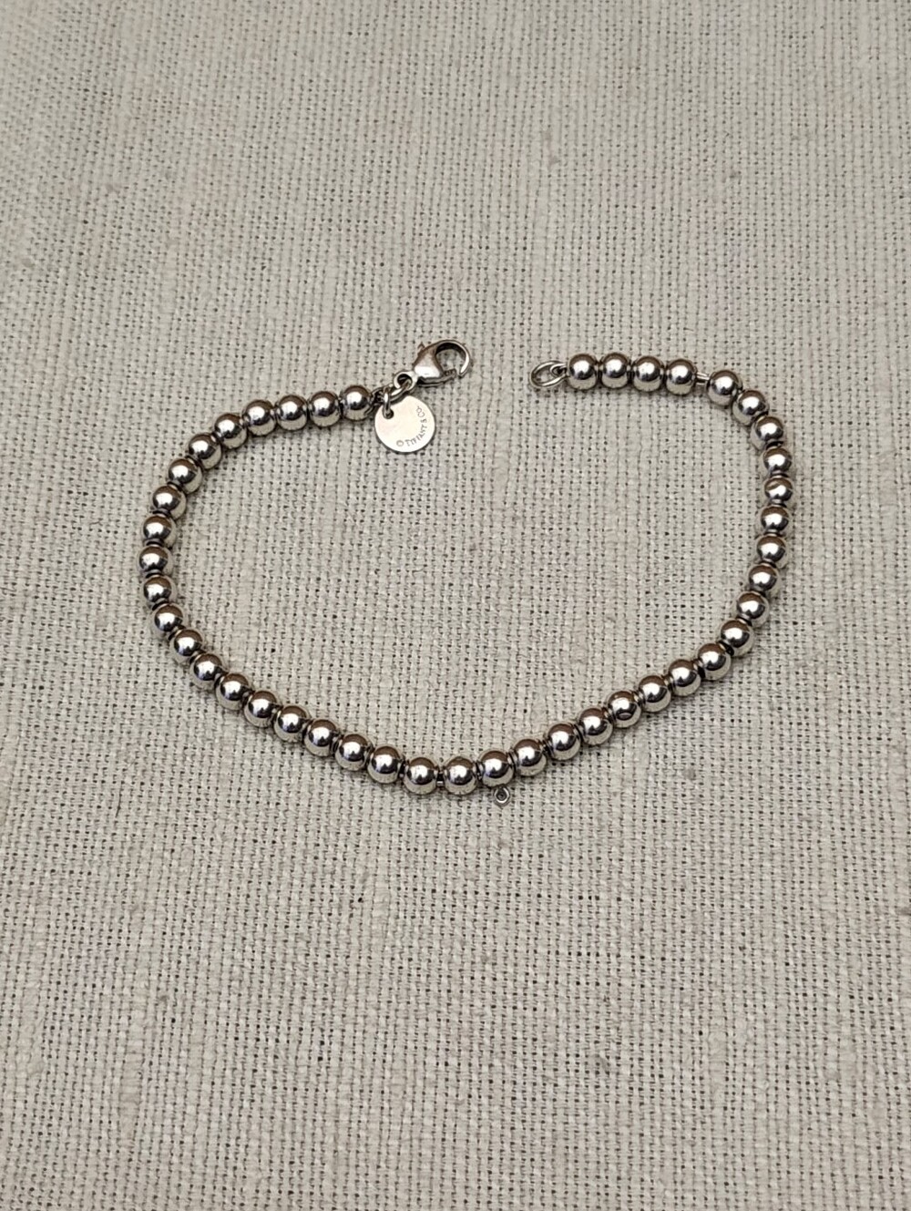 Tiffany & Co. Sterling Silver Bead Bracelet - MISSING CHARM!!